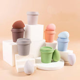 1pc Drop Shaped Makeup Sponge With 1pc Storage Box